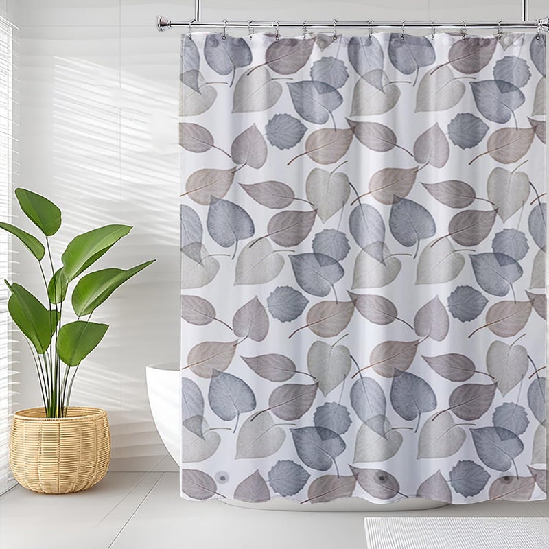 TIKABC Shower Curtain Liner, 4G PEVA Shower Liner, Plastic Waterproof Shower Curtains, 72x72 inch with Grommet Holes 3 Magnetic Weights - Image 1
